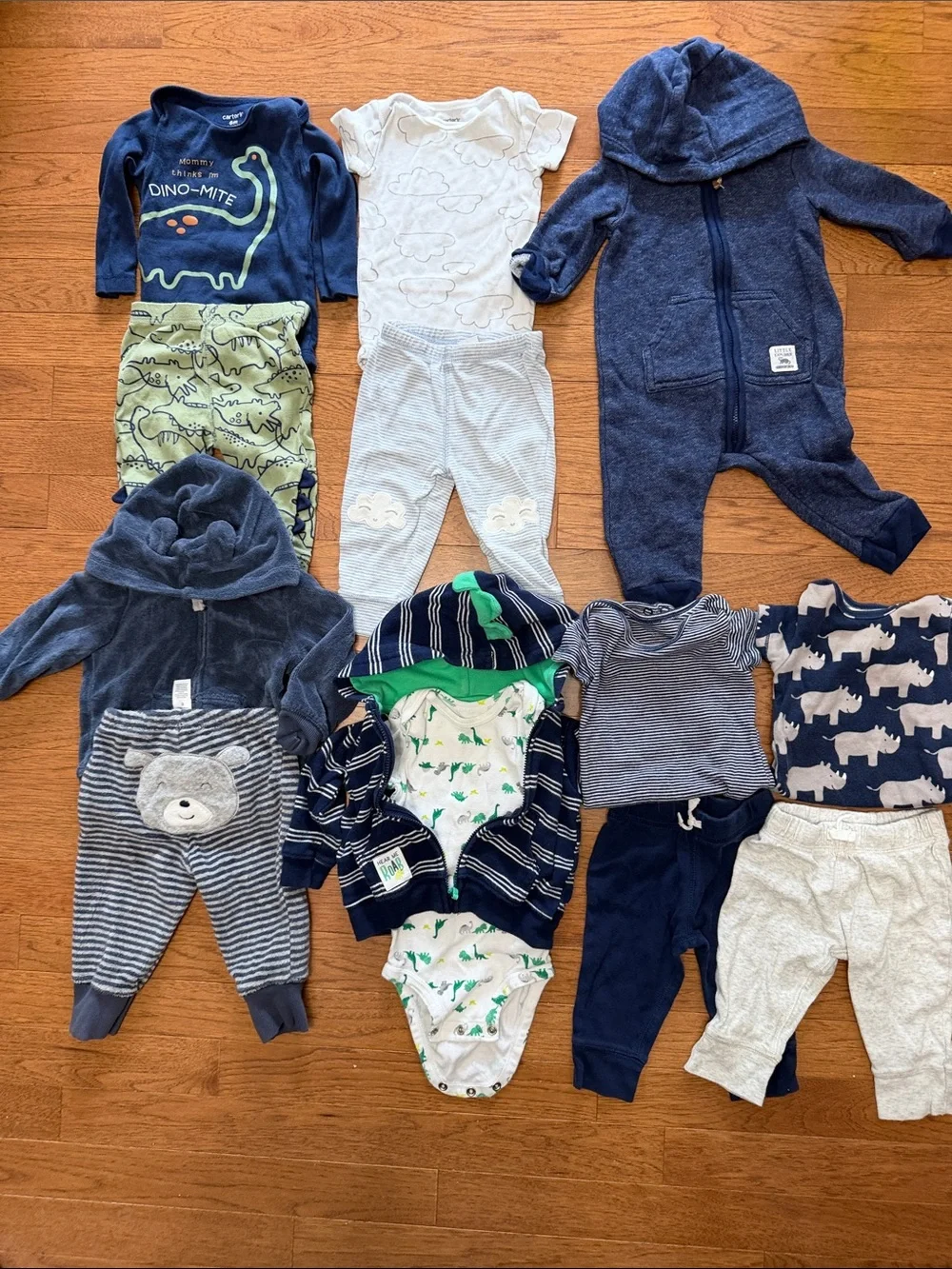 Carter's Baby Boys Navy, Blue, Green and White Clothing Lot